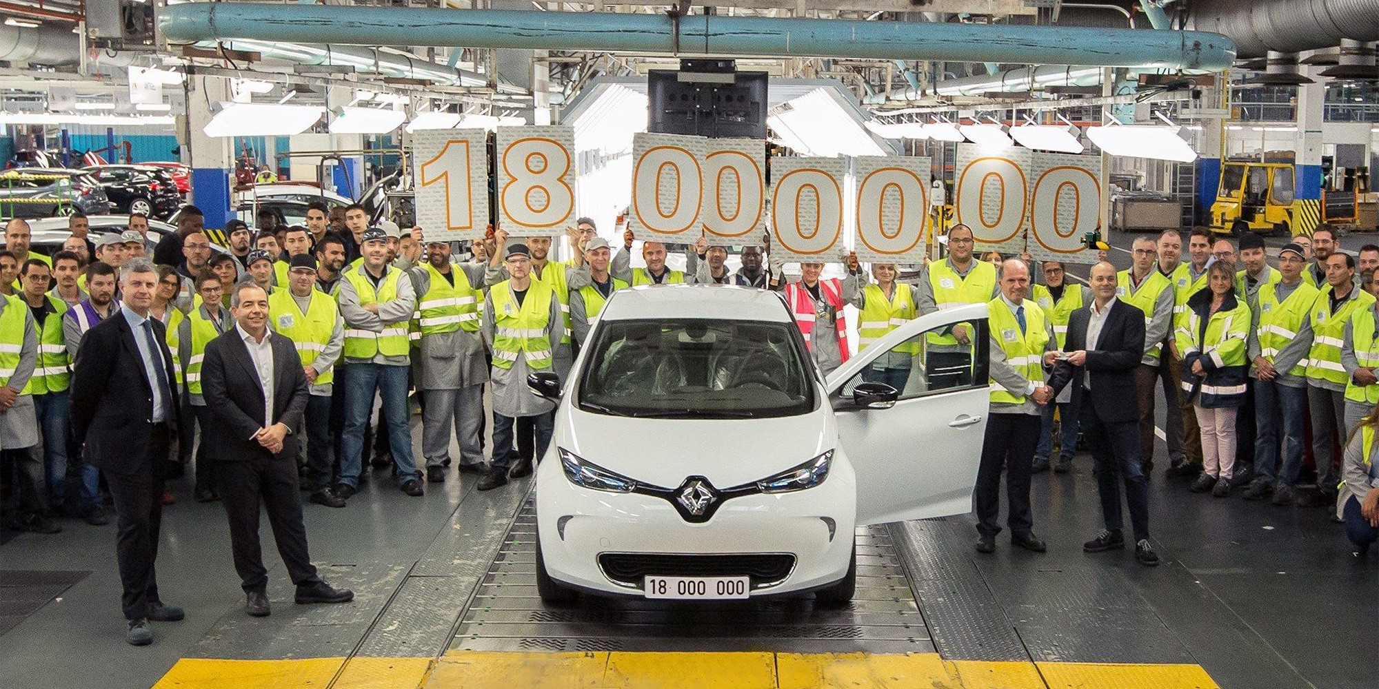 18-millionstes Fahrzeug ist ein Renault Zoe