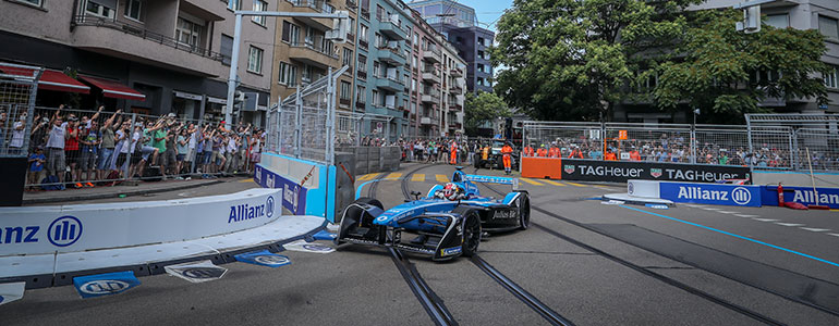 Formel E Heimspiel fuer den kampflustigen Sébastien Buemi
