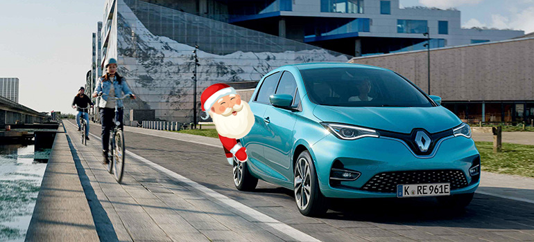 Renault ZOE und der Weihnachtsmann