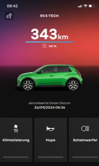 My Renault App Startseite